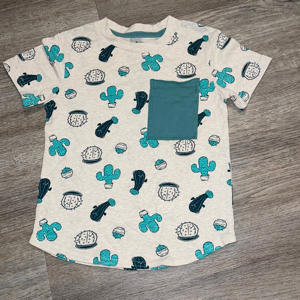 Cactus print Size 3T Well Worn brand tan & Green